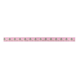 Pink Truck Christmas Ribbon