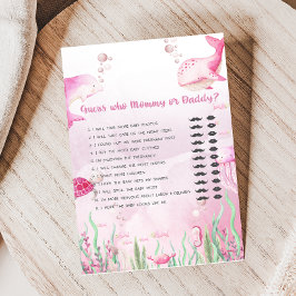 Pink Under the Sea Baby Shower Guess Who Game