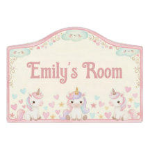 Pink Unicorns Hearts Girls Room Nursery Bedroom