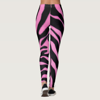 Pink Zebra Pattern Leggings – Bold Animal Print