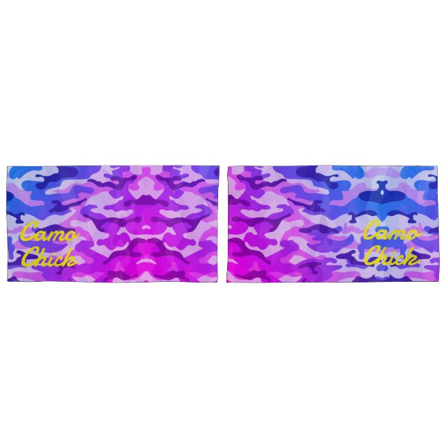 Pinks/Monograma de Camuflagem Girly em amarelo | (Frente - conjunto)