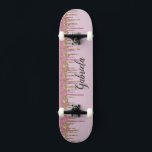 Pinky Glitter Skateboard<br><div class="desc">Personalize facilmente este baralho de skate de faux rosa personalizado. Um presente de excelente para qualquer patinadora. NÃO É UM GLITTER REAL</div>