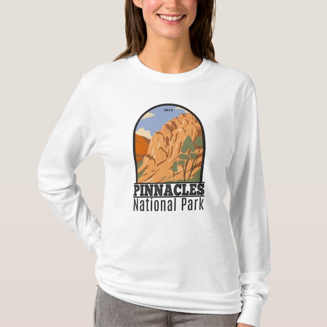 Pinnacle National Park California Vintage T-Shirt (Frente)