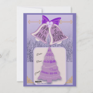 Pinos de inverno lavandas com sinos