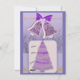 Pinos de inverno lavandas com sinos