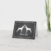 Pinschers do Doberman que Wedding cartões de