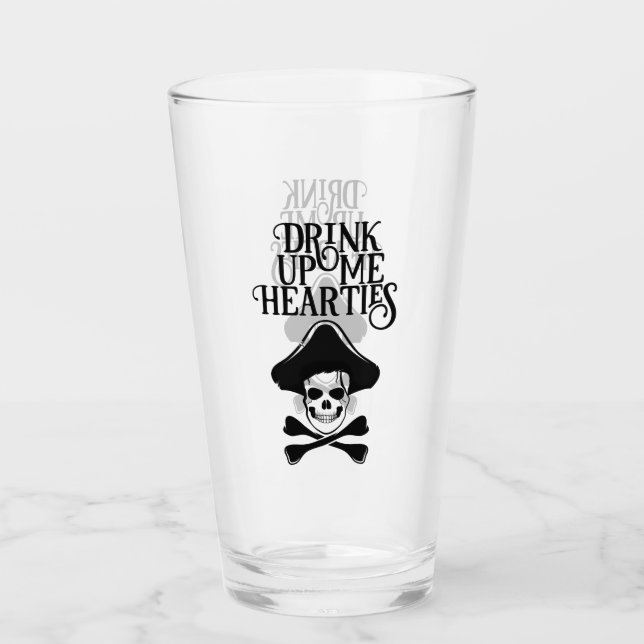 Pint Beba-Me O Copo De Vidro Pirata De Cabelos (Frente)