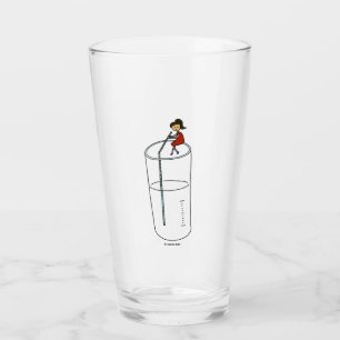 Pint Beba muita água Copo de Vidro