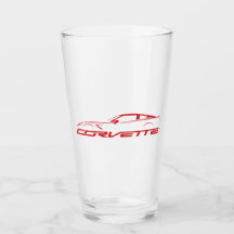 C7 C8 C6 Ilustrado Copo de Vidro de Carro