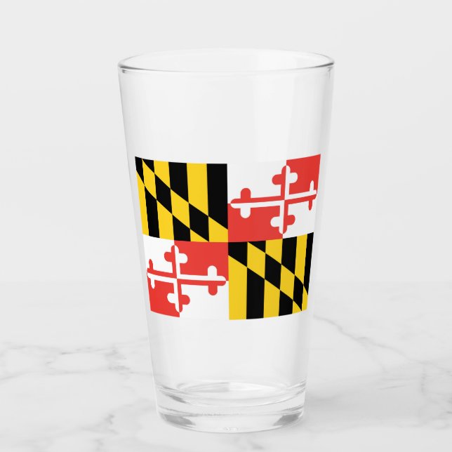 Pint Copo de Bandeira de Maryland (Frente)