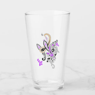 Pint Copo de Bebida de Paisley Botânico de Luxo