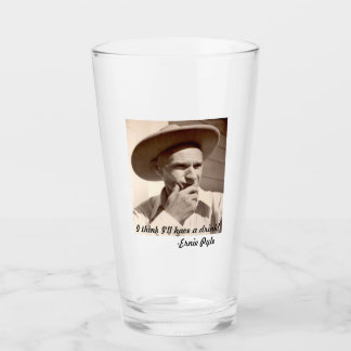 Pint Copo de bebida de vidro Ernie Pyle