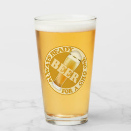 Pint Copo de cerveja com nome personalizado BEER
