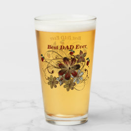 Pint Copo de Cerveja de Arte Floral Personalizado para 