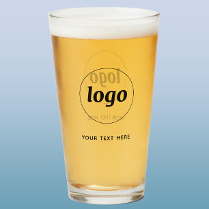 Pint Copo de Cerveja Promocional com Texto de Logotipo 