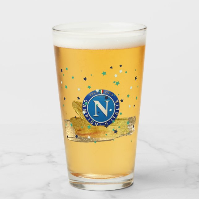 Pint Copo de cerveja terceiro Scudetto Nápoles (Frente (Preenchido))