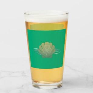 Pint Copo de Cerveja Verde Letter B Shamrock - St. Patr