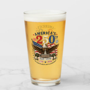 Pint Copo de Cerveja Vermelho Branco Azul Quatro de Jul