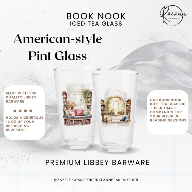 Pint Copo de Chá Gelado Book Nook (Criador carregado)