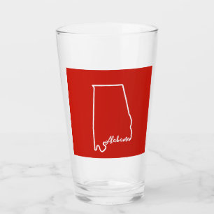 Pint Copo de impressão do Alabama
