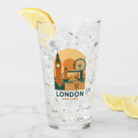 Copo de Viagem Vintage Londres Inglaterra | Retro