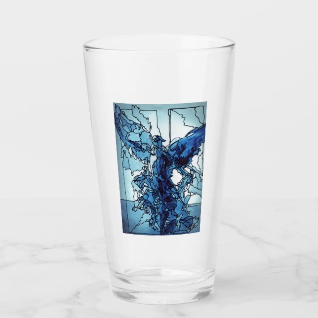 Pint Copo de Vidro Anjo Azul (Frente)