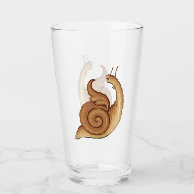 Pint Copo de Vidro Caracol Gritando Medieval (Frente)