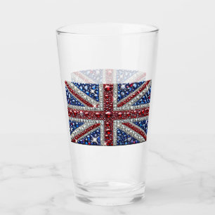 Pint Copo de vidro com cores britânicas