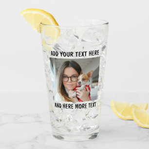 Pint Copo de Vidro com Foto e Texto ou Nome Personaliza