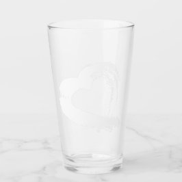 Pint Copo de Vidro Coração Lua