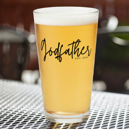 Pint Copo de Vidro Data de Fundação Estabelecida Letra 