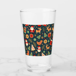 Pint copo de vidro de natal (Editar)