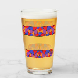 Pint Copo de Vidro : Design Abstrato