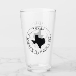 Pint Copo de Vidro do Estado do Texas