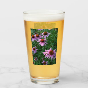 Pint Copo de Vidro Flor de Cone Magenta