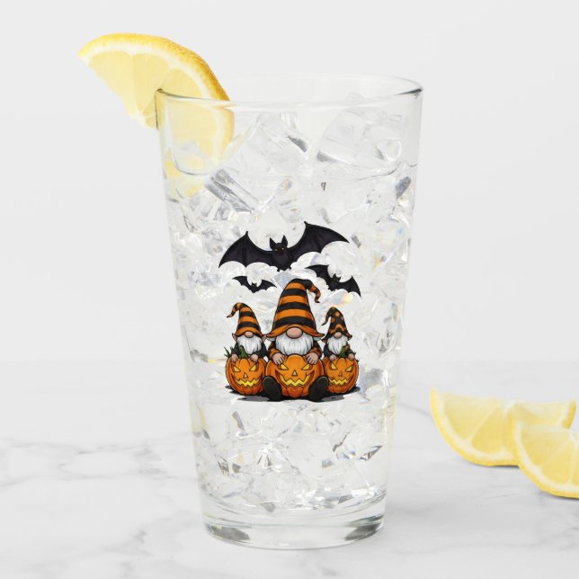 Pint Copo de Vidro Gnome de Halloween (Gelo frontal)