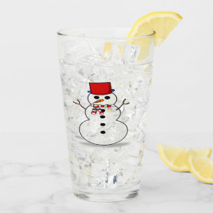 Pint Copo de Vidro Homem de Neve Festivo