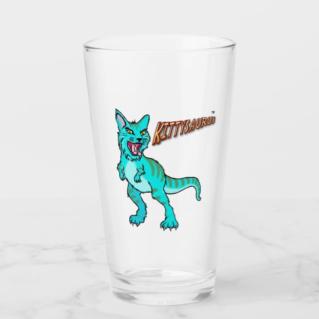 Pint Copo de vidro KITTYSAURUS™ (Frente)