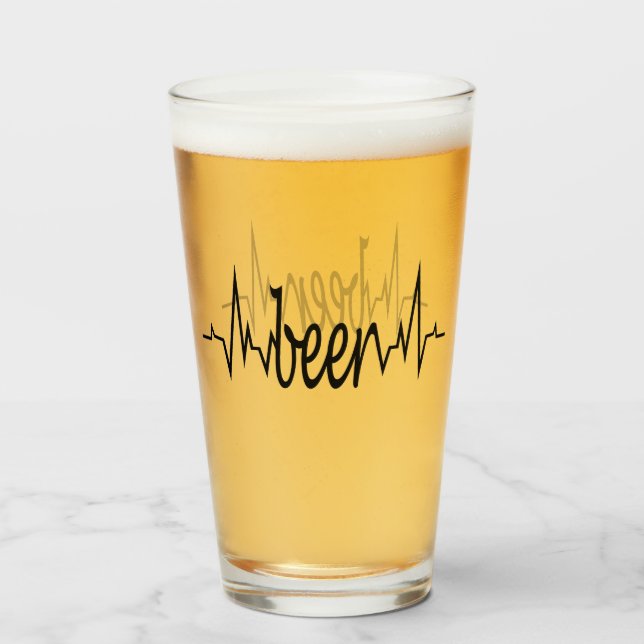 Pint Copo de vidro para amantes de cerveja (Frente (Preenchido))
