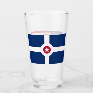 Pint Copo de vidro patriótico com a bandeira de