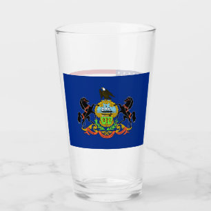 Pint Copo de vidro patriótico com a bandeira de