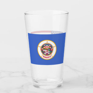 Pint Copo de vidro patriótico com a bandeira de