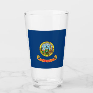 Pint Copo de vidro patriótico com a bandeira de Idaho