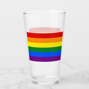 Pint Copo de vidro patriótico com a bandeira de LGBT