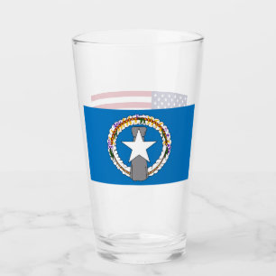 Pint Copo de vidro patriótico com a bandeira de Marian