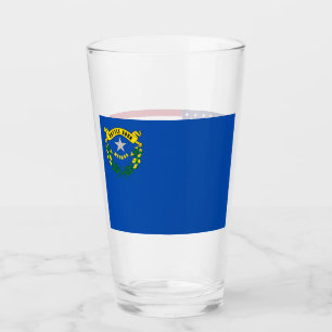 Pint Copo de vidro patriótico com a bandeira de Nevada