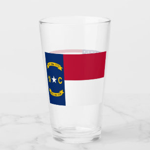 Pint Copo de vidro patriótico com a bandeira de North