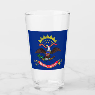 Pint Copo de vidro patriótico com a bandeira de North