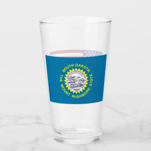 Pint Copo de vidro patriótico com a bandeira de South