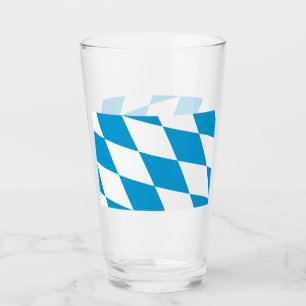 Pint Copo de vidro Patriótico com bandeira da Baviera